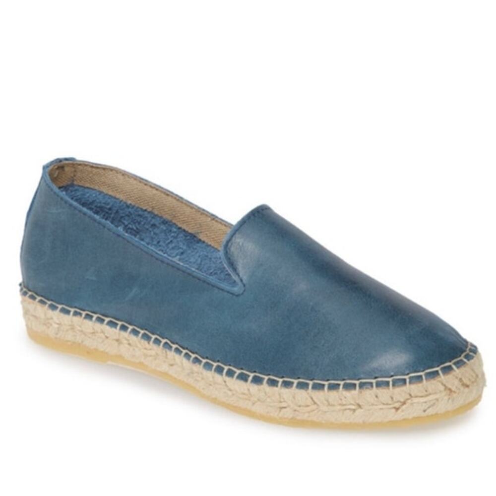 Free People 'Laurel Canyon' Women's 36 US 6 Espadrille Teal Leather Slip On